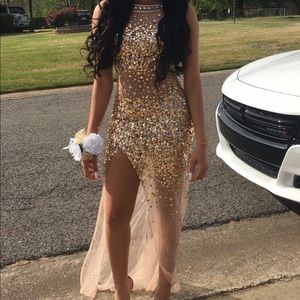 Champagne Gold Prom Dress